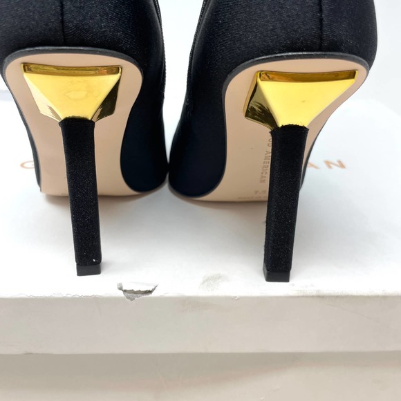 Good American Neoprene Pointed Toe Ankle Booties In Black Size 7.5 New - Picture 8 of 12